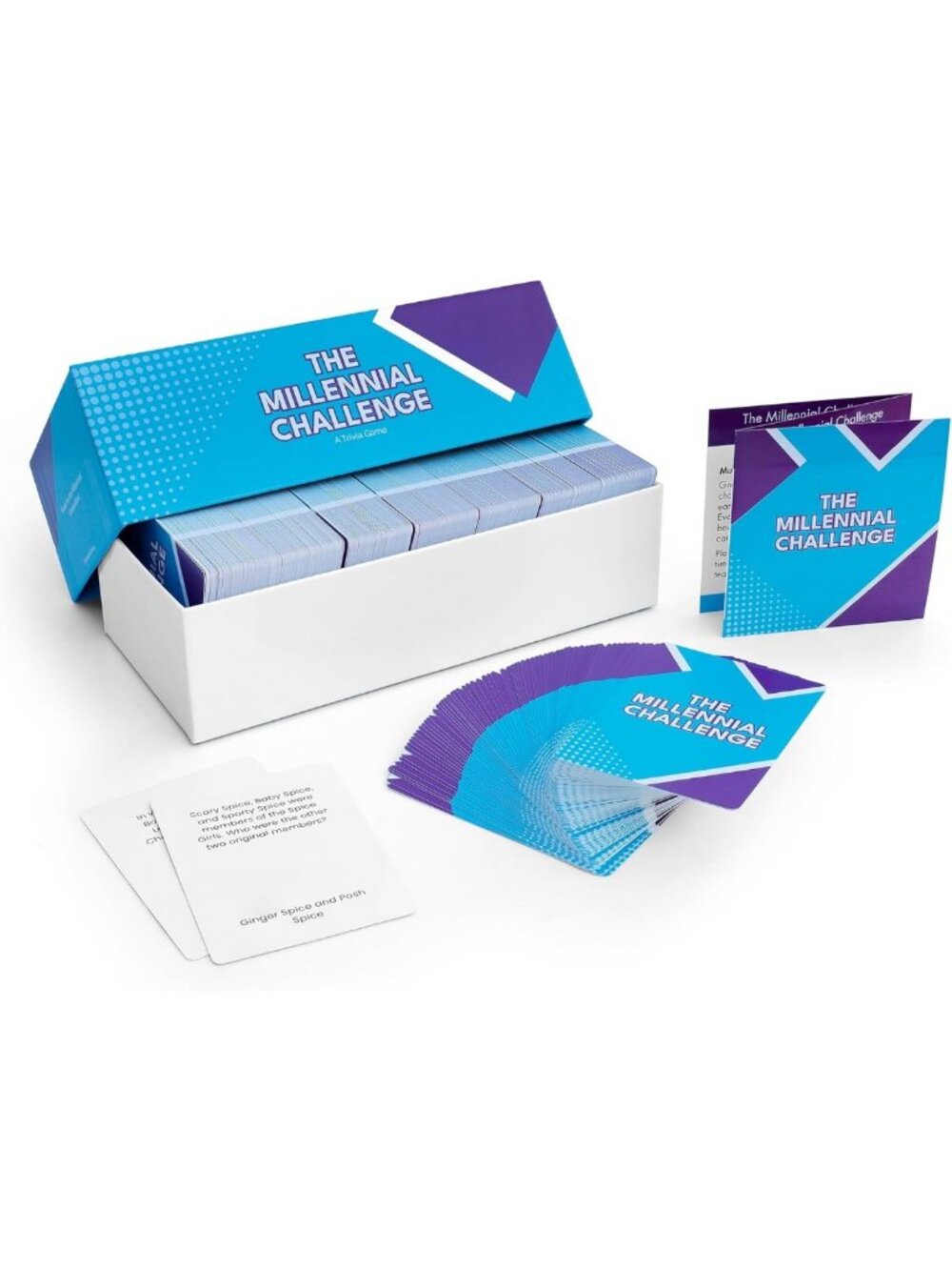 The Millennial Challenge - 90s and 2000s Trivia Game with 600 Trivia Cards - Pop